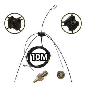 Виносна антена BNC павук дводіапазонна VHF/UHF для рацій Motorola, 10м кабель, перехідник під R7