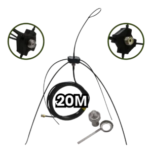 Антена павук SO239 дводіапазонна VHF/UHF для рацій Motorola, 20м кабель, перехідник під DP4